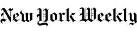 New York Weekly logo in a black, Gothic font on a transparent background.